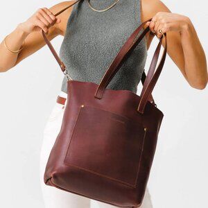 Portland Leather Crossbody Tote